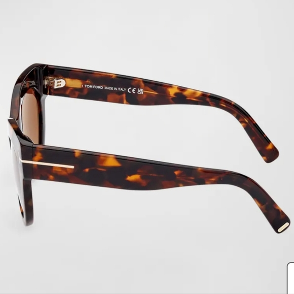 Tom Ford Lucille Cat Eye Sunglasses Dark Havanah Bordeaux Luxury Designer #106 - Picture 4 of 17